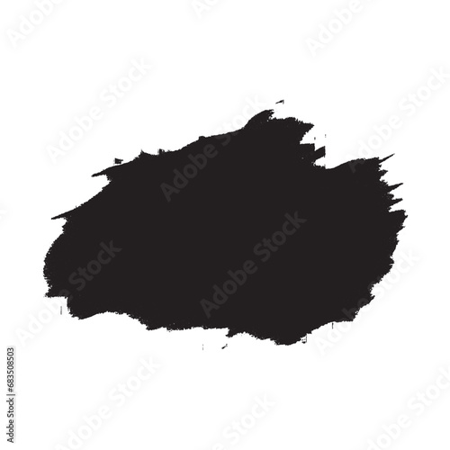 Vector black paint  ink brush stroke  brush  line or texture.