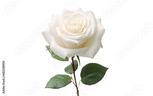 White Rose on a See-Through Background