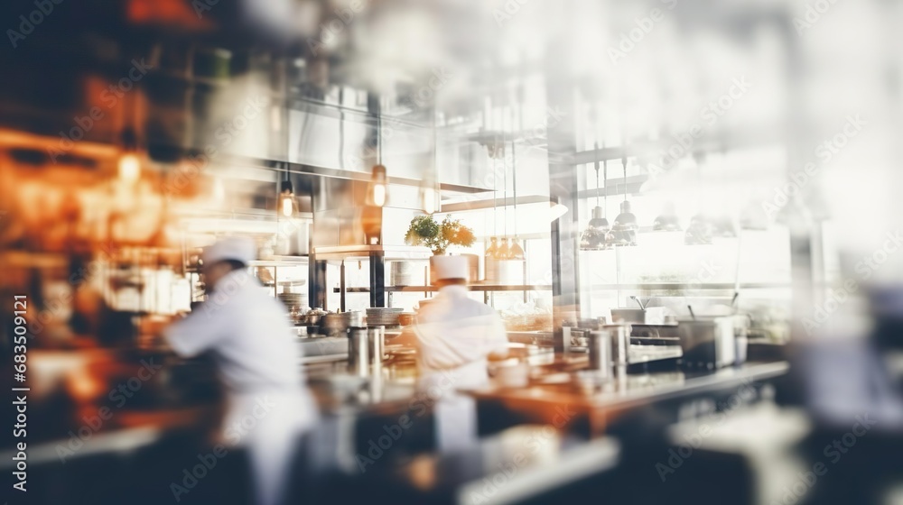 Fototapeta premium Blurred restaurant background