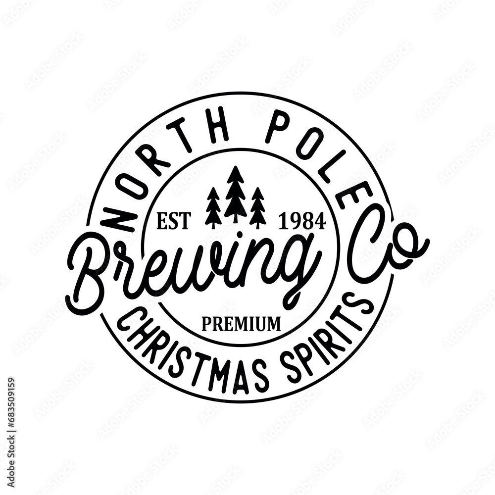 North Pole Brewing Co SVG PNG, Winter SVG, Retro Christmas, Christmas Quote, Christmas ornament, christmas t shirt, Christmas Vintage, Christmas Sign, Funny Christmas