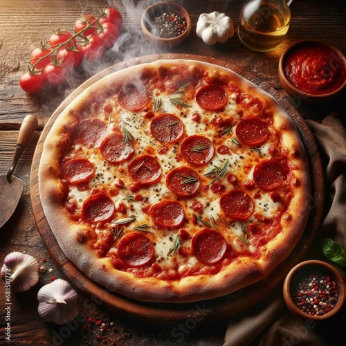 A Delicious Pepperoni Pizza