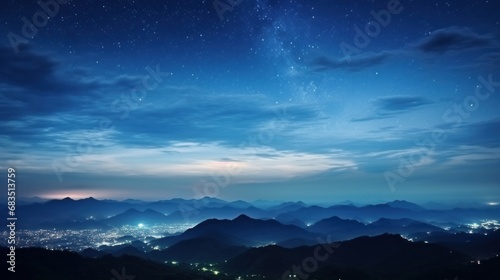 night landscape mountain and milkyway galaxy background   thailand   long exposure  low light