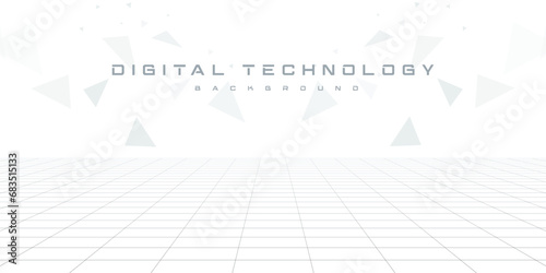 Digital technology metaverse grey white background, cyber information abstract speed connect communication, innovation future meta tech, internet network connection, Ai big data, illustration 3d