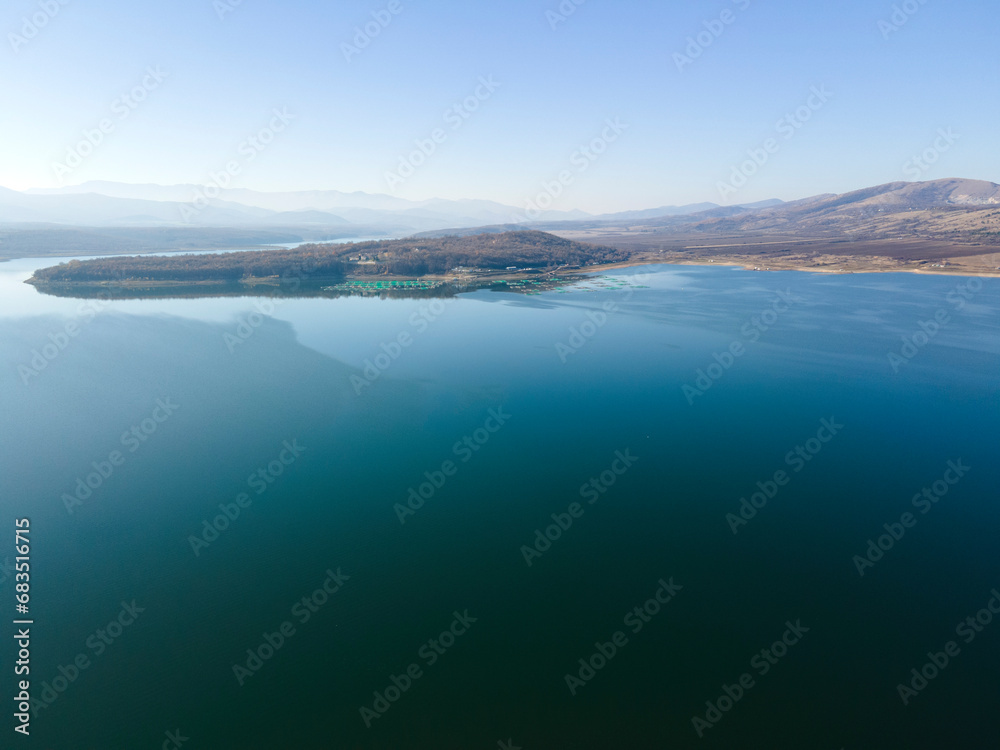 Aerial view of Ogosta Reservoir, Bulgaria Aerial view of Ogosta Reservoir, Bulgaria