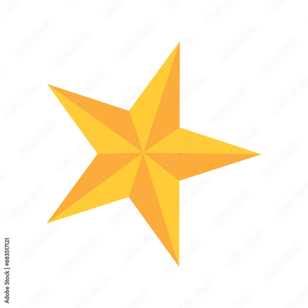 Obraz premium Isolated golden star shape icon Vector