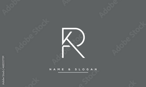 KR or RK Alphabet letters Logo Monogram