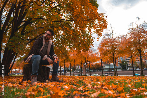 A man in a colorful park in germany