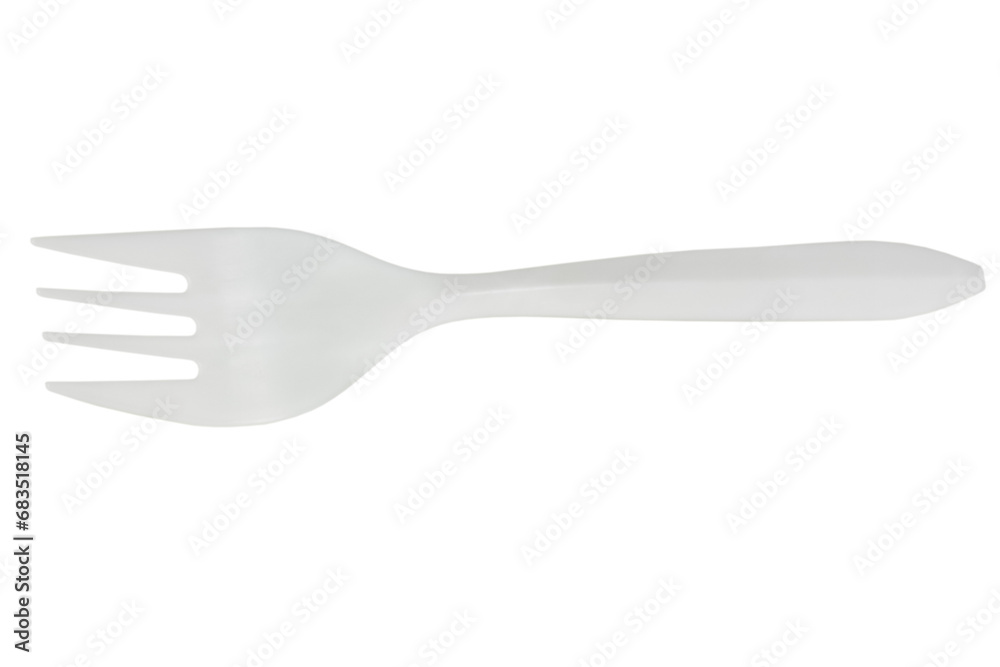 Four prong disposable white plastic fork Four prong disposable white plastic fork