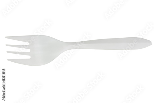 Four prong disposable white plastic fork