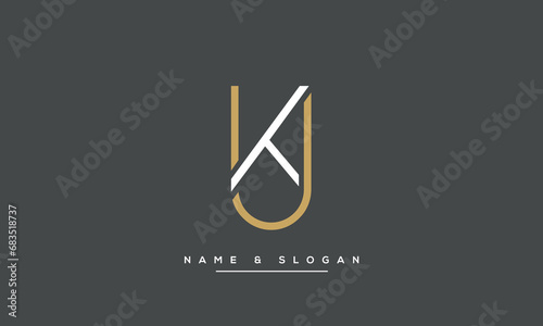 KU or UK Letters Logo Monogram