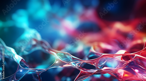 Bio-genetic abstract thick illustration of squiggly lines background natural shapes style