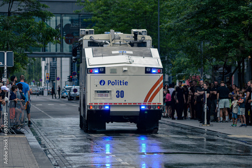 Demonstration der Polizei in Luxemburg photo