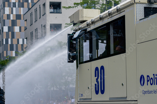 Demonstration der Polizei in Luxemburg photo