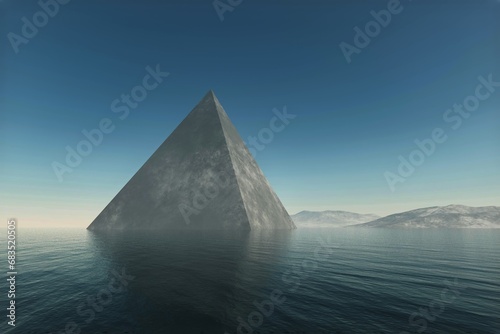 Stone pyramid in the ocean © Studio-M