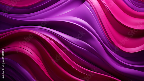 Biomorphic abstract thick illustration of magenta squiggly lines, violet background