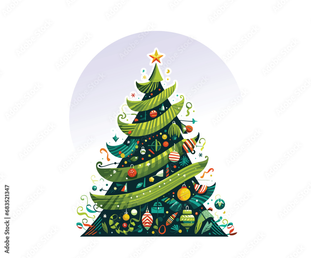 christmas tree illustration christmas tree illustration