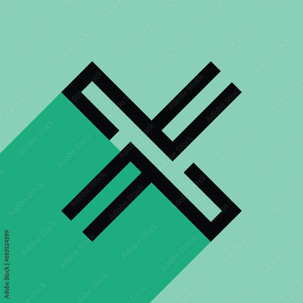 Obraz premium X GEOMETRIC LOGO TEMPLATE VECTOR