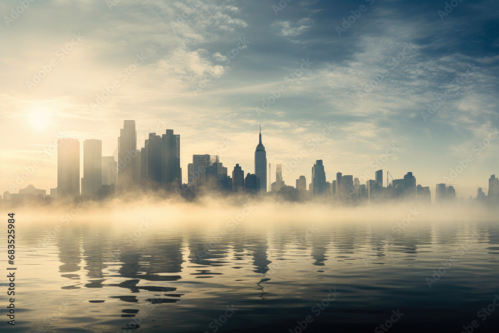 Morning Reverie: Gotham City's Enchanting Sunrise