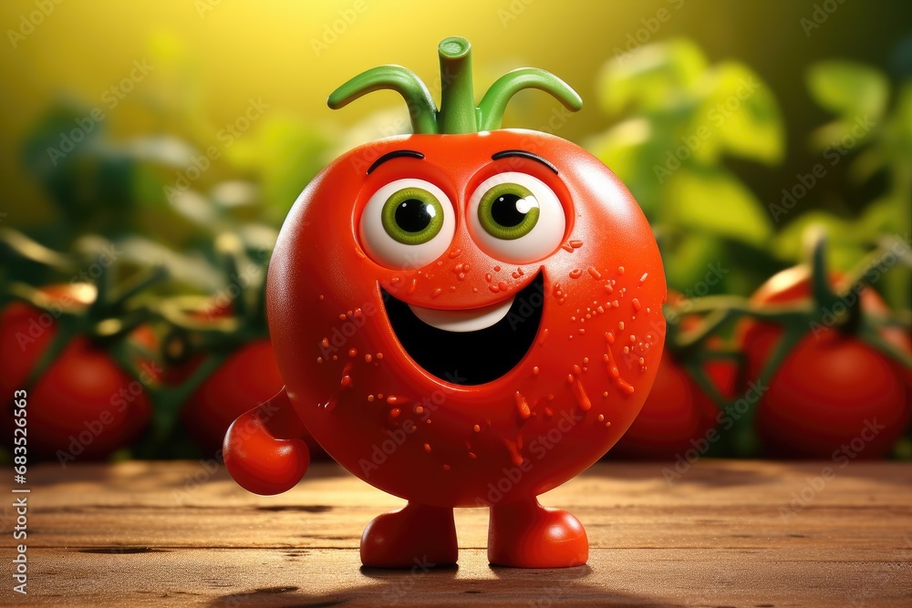 Adorable & Cute Tomato Playful Vegetable Character Toy Brings Happiness