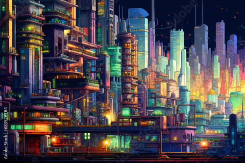 Techno-Utopian Cityscape © Andrii 