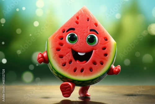 Adorable & Cute Watermelon Playful Fruit Character Toy Brings Happiness