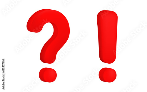 3D question and answer mark cartoon child icon. Colored quiz sign