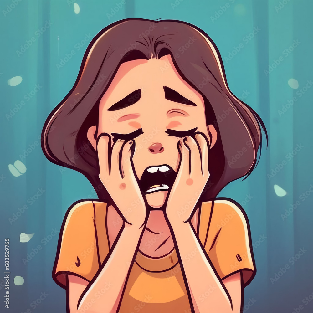 baby crying, cartoon style drawing baby crying, cartoon style drawing