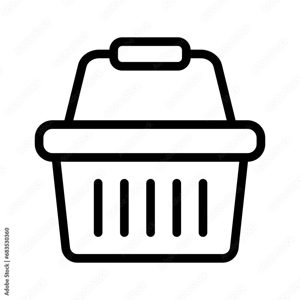 Shopping basket line icon - vector illustration Shopping basket line icon - vector illustration