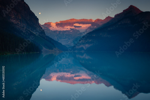 Sunrise photo taken at Lake Louise, Banff National Park, Alberta, Canada photo