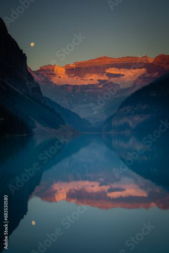 Sunrise photo taken at Lake Louise, Banff National Park, Alberta, Canada photo
