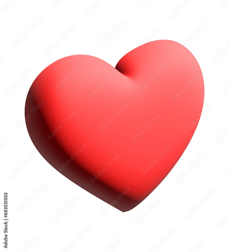 red heart isolated on white red heart isolated on white