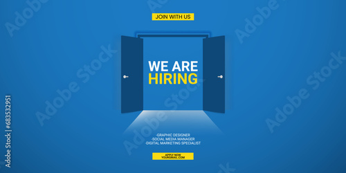  We're hiring Creative. open vacancy design template.  Hiring deaign for social media ads. We are hiring creative ads.