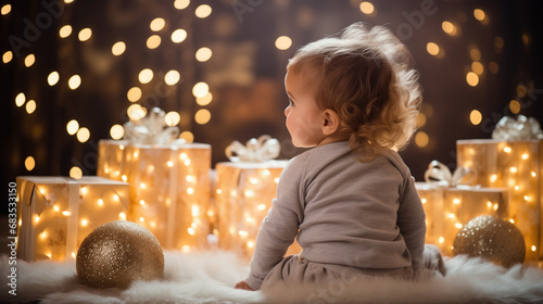 child opening a gift