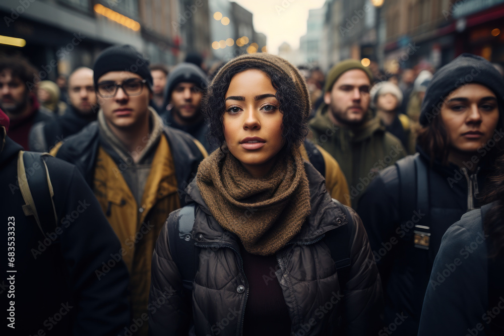 A group of activists organizing a peaceful protest for racial justice on MLK Day. Concept of contemporary activism and change. Generative Ai. A group of activists organizing a peaceful protest for racial justice on MLK Day. Concept of contemporary activism and change. Generative Ai.