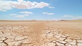 Timelapse of Cracked Soil in Drying Desert. Effects of Global Climate Change and Drought