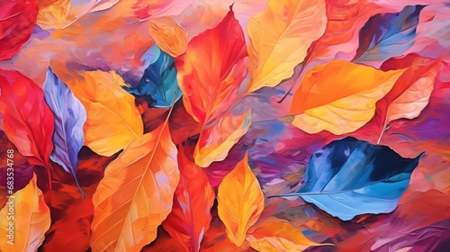 Colorful Leaves Dancing in the Autumn Breeze © mattegg