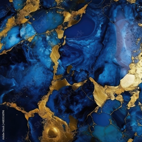 Dark blue stone texture with gold