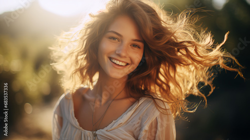 Young woman with a bright smile