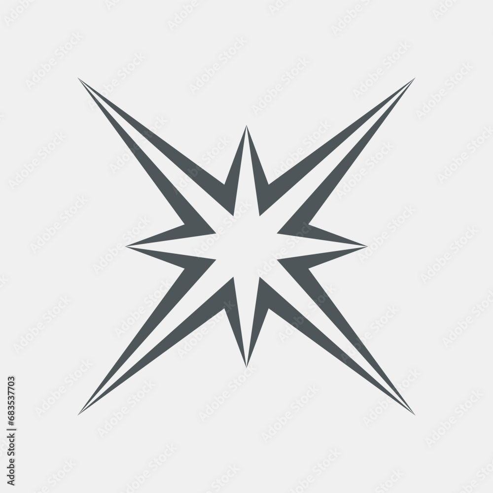 Star north quality vector illustration cut Star north quality vector illustration cut