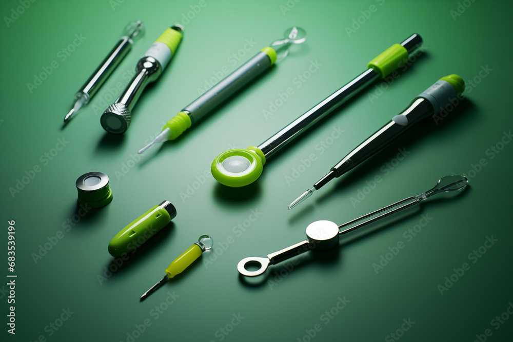 Artistic representations of medical procedures or diagnostic tools, creatively presented with a focus on their significance, creativity with copy space Artistic representations of medical procedures or diagnostic tools, creatively presented with a focus on their significance, creativity with copy space