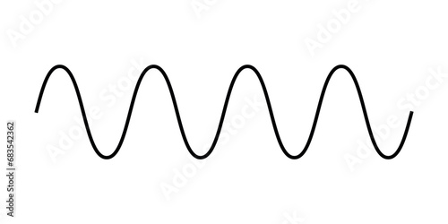 Sinusoidal wave signals. Parts of a wave. Scientific resources for teachers and students. Vector illustration isolated on white background.