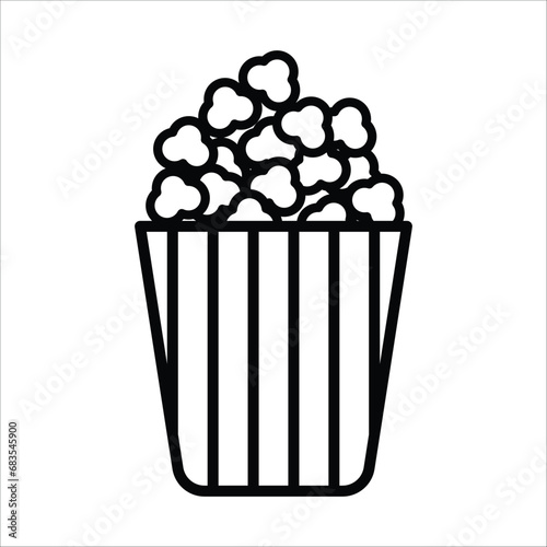popcorn icon vector design template