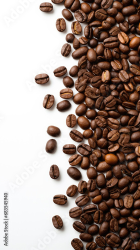 Frame from coffee beans isolated on white background