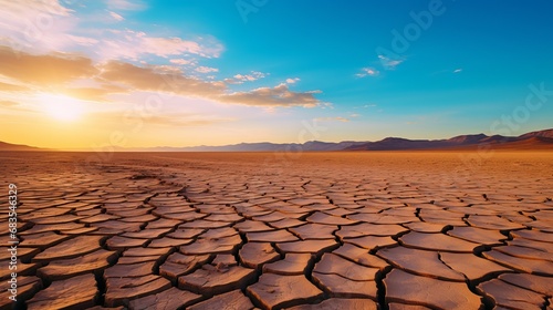 Cracked Desert Soil. Time-lapse of Drying Out due to Global Climate Change and Severe Drought