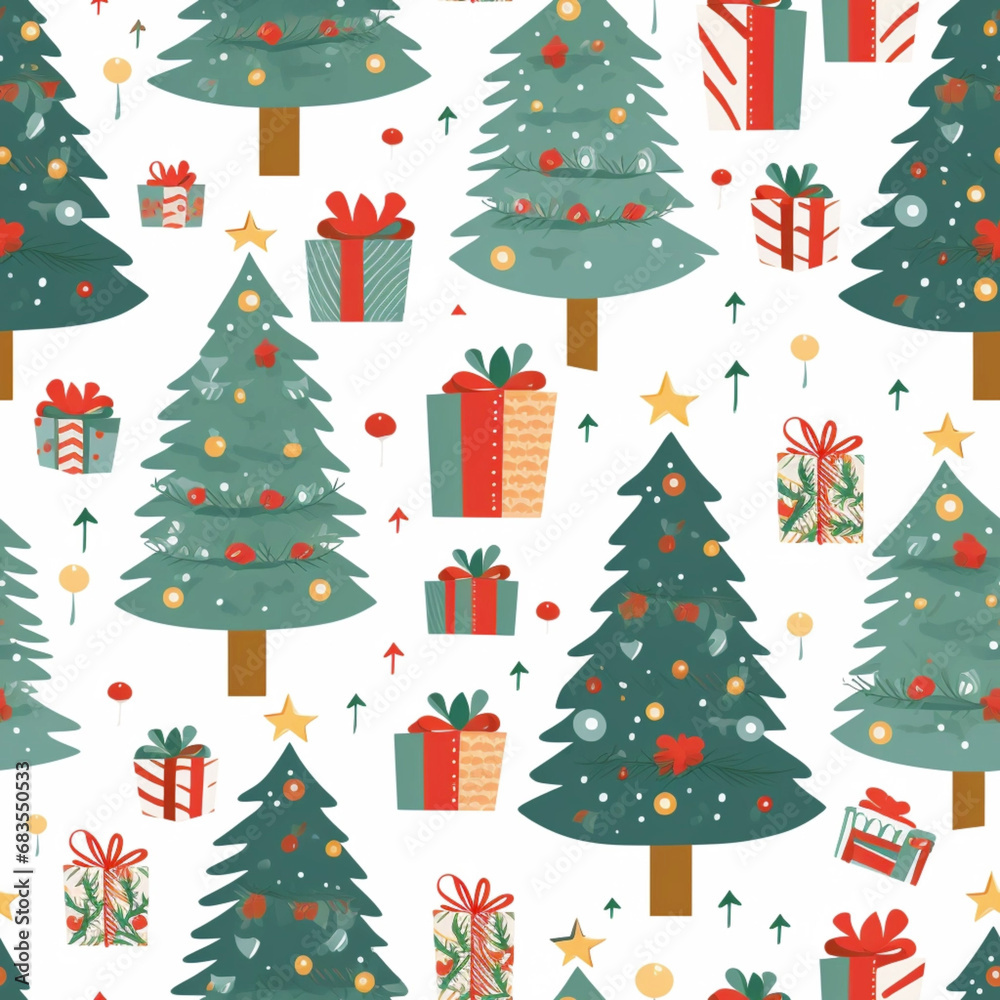 christmas gift paper pattern seamless 