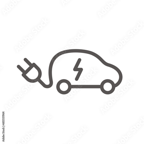 Electric car Icon, Vector Icon, Editable Vector icons about sustainable energy and electric vehicules.