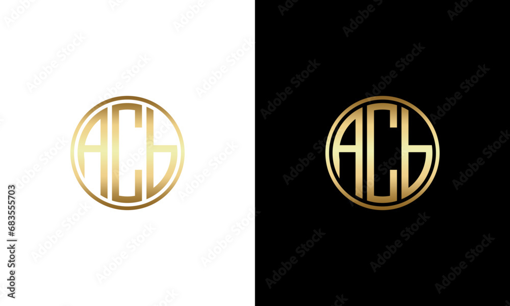 Acb Initals Background collection of acb initials in gradient gold color with black and white ...