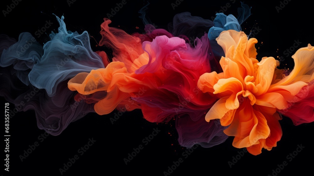 abstract, black background, vivid images, copy space, 16:9 abstract, black background, vivid images, copy space, 16:9