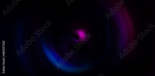 Blue pink purple dark circle. Illustration of a colorful hurricane. Grainy background for website banner. Desktop design. A large, wide template, pattern. Color gradient. Colorful, mix, bright