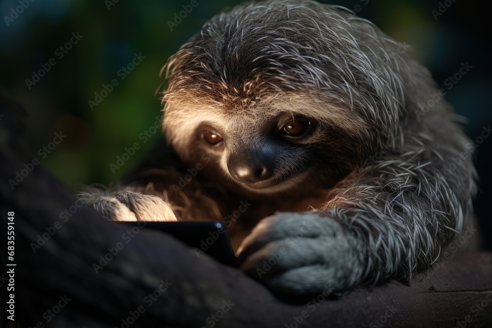 Fototapeta premium Whimsical world imagining animals in human roles playful anthropomorphic scenes creative and comical wildlife in human situations surreal and amusing animal behavior fantasy illustrations of animals.